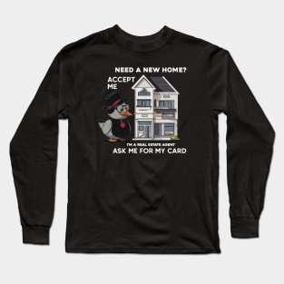 Mr. Duck is a professional real estate agent Long Sleeve T-Shirt